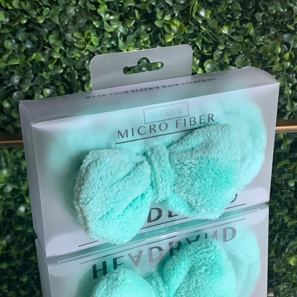 SLEEK’E Microfiber Headband | NEW | Bow Spa Headband | Mint Green | Sleeke
